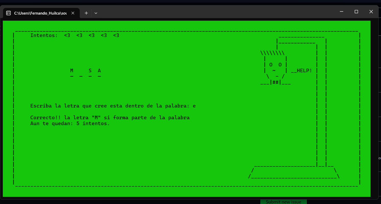 Hangman game screen in C++