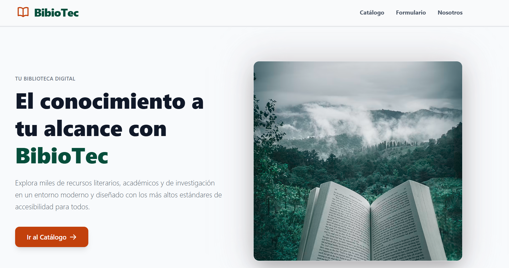 BibioTec accessible digital library screenshot